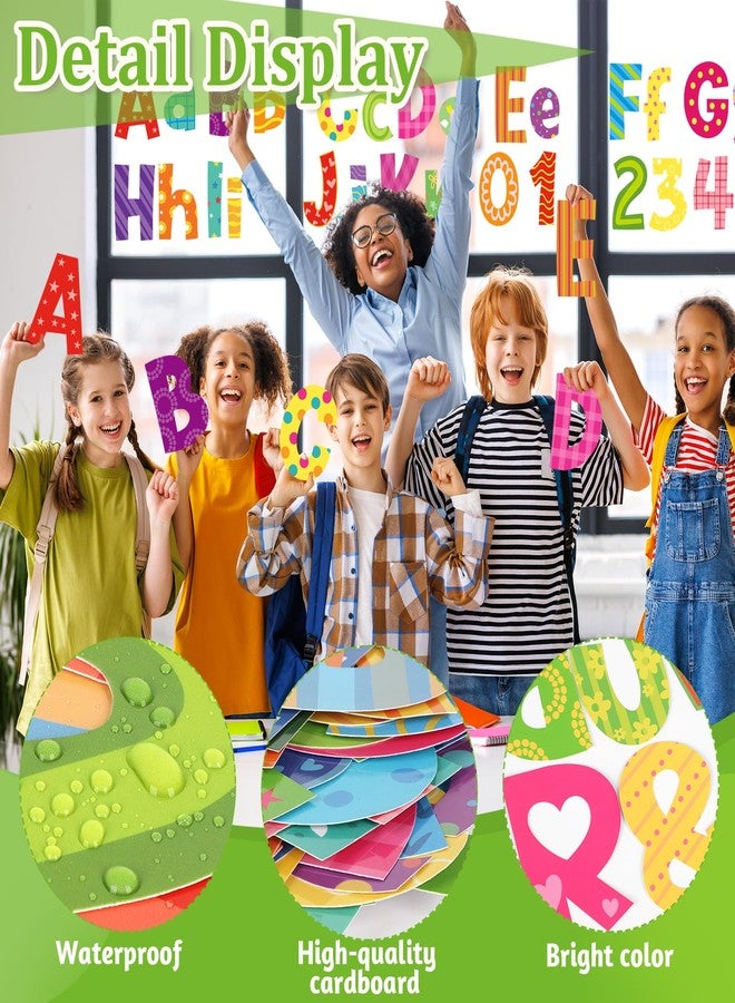 Hedeey 134 PCS 5 Inch Bulletin Board Letters Alphabet Numbers Combo Set Colorful Punctuation Letter Cutouts for Bulletin Board Classroom Wall Display Home Decor - Image 3
